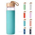 Botol kaca dengan Silicone Lengan Mengendalikan Botol Air